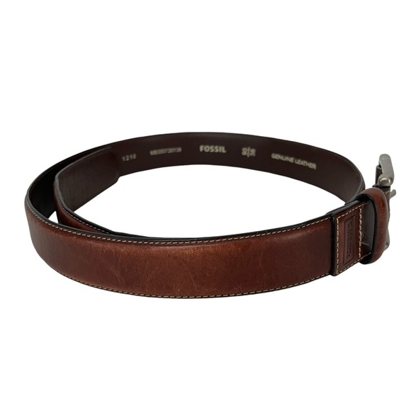 FOSSIL Brown Genuine Leather Belt Men's Size 90/36 MB350720136 Outdoors Work - Picture 6 of 12